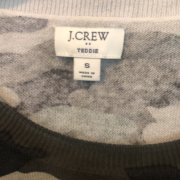 J.crew Camo sweater. Size small. Very soft. - Picture 2 of 5